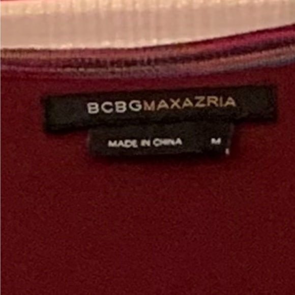 BCBG MaxAzria, Medium, Multicolour Diagonally Hem Knit Dress - Picture 4 of 5